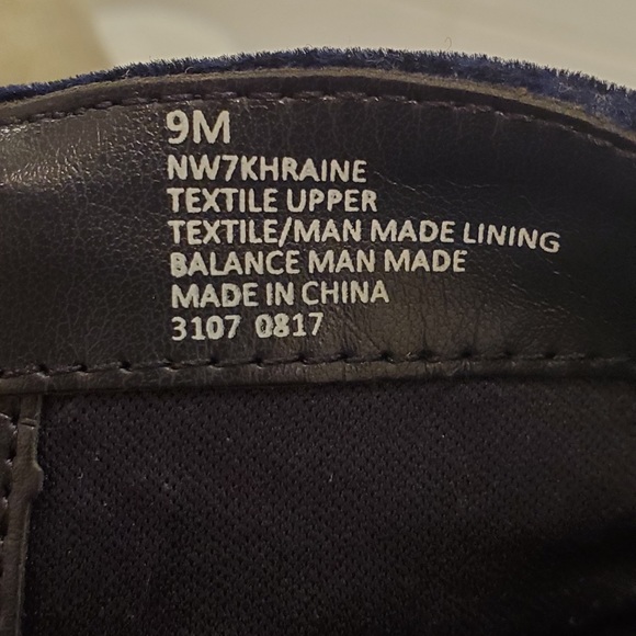 NINE WEST, Dark Blue Velvet Ankle Booties - Picture 7 of 7